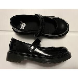 Dr Martens Maccy II J Mary Jane Shoes Girls Size 13 Black Patent Leather Docs